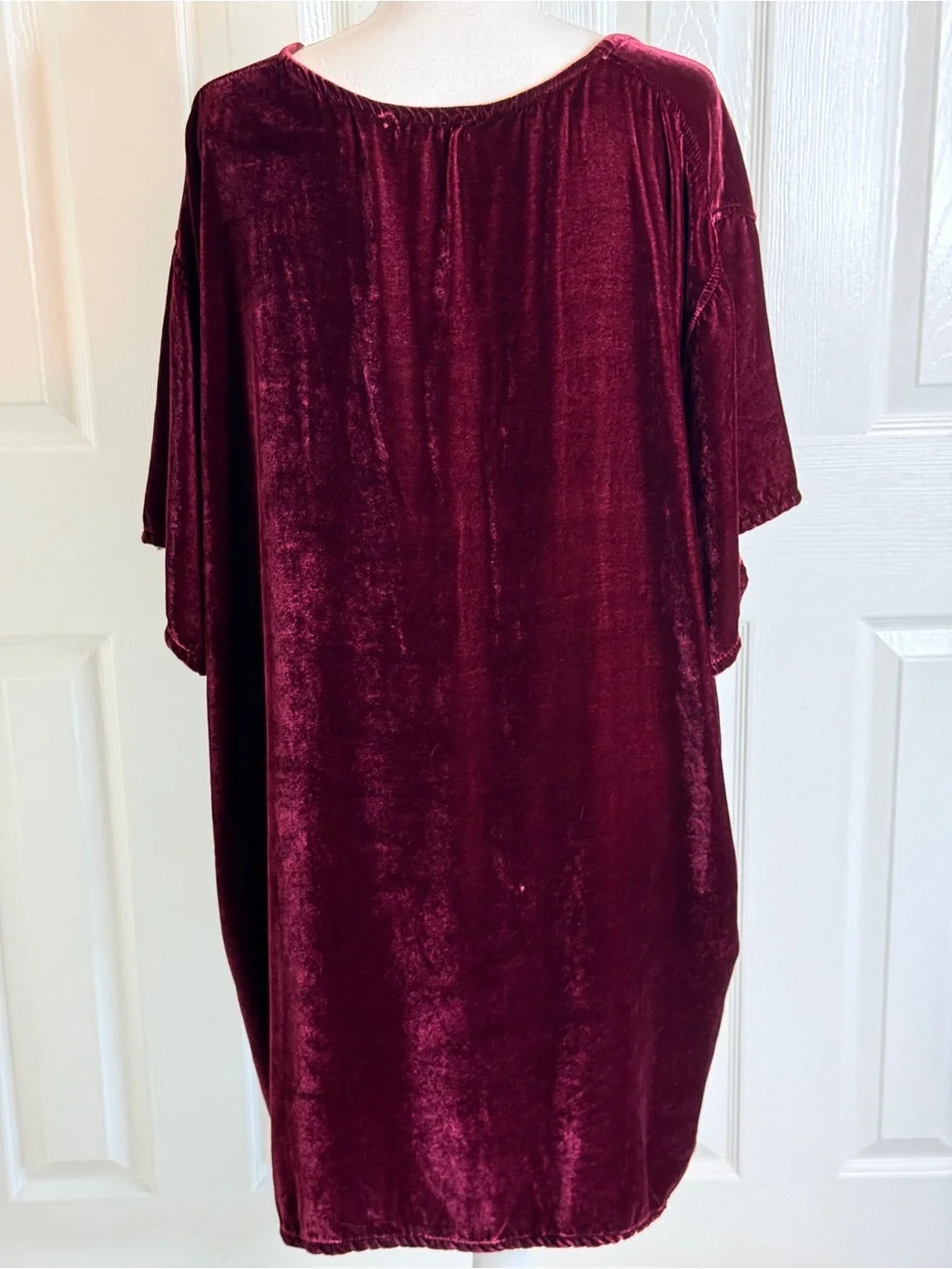Free People x CP Shades Velvet She’s Got It Shirt Dress Large Burgundy
